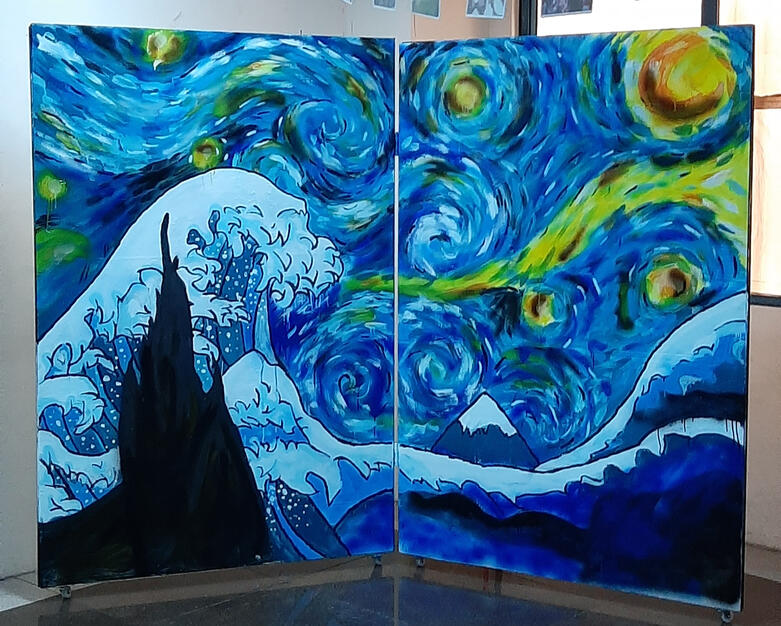 Starry Night of the Great Wave off Kanagawa